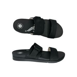 REVITALIGN New Women's Baja Sandal Size 12D Black Microfiber Waco Shoe Company